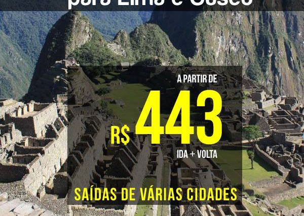 Promoção tem passagens para Lima e Cusco a partir de R$ 443 ida e volta